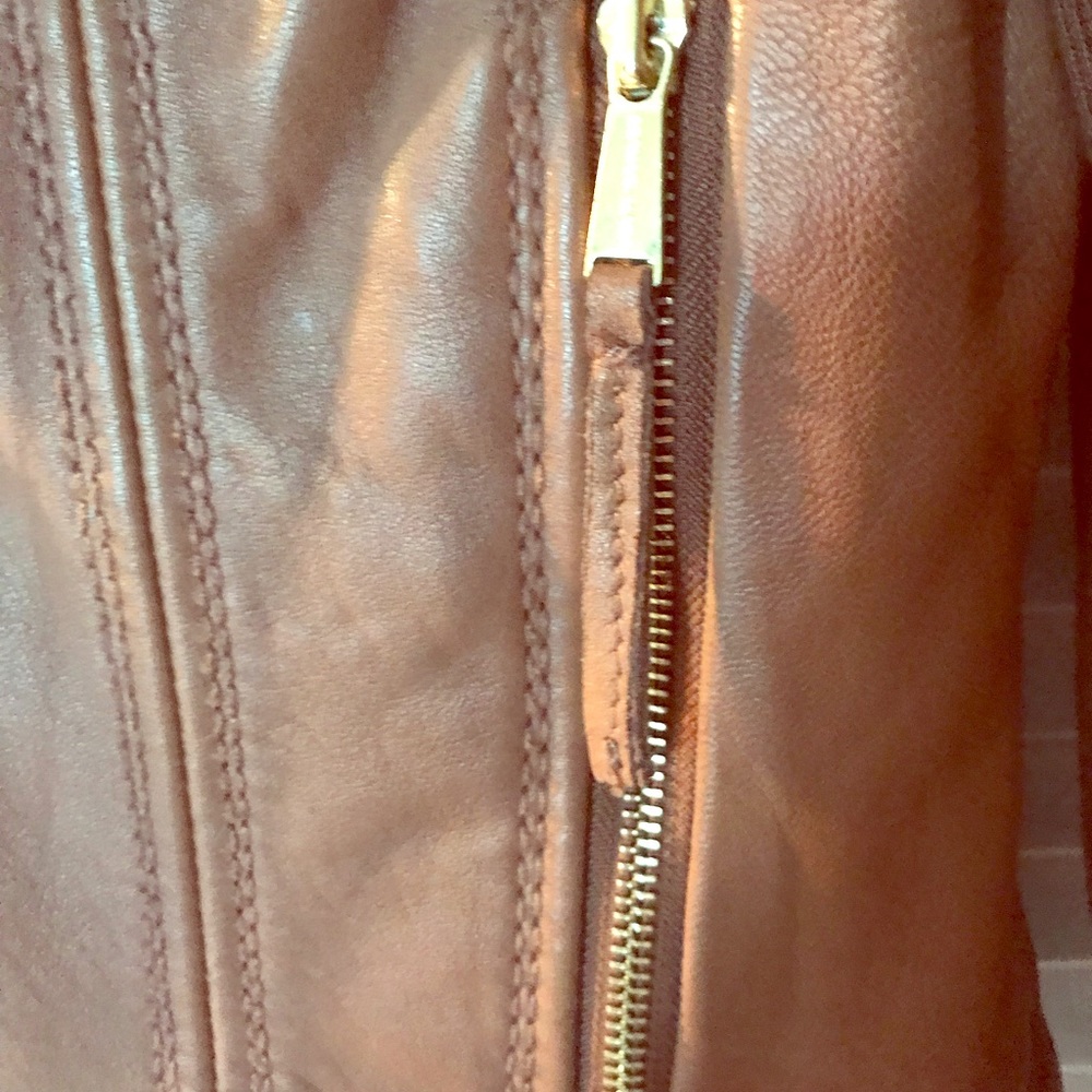 Michael Kors Camel Leather Jacket